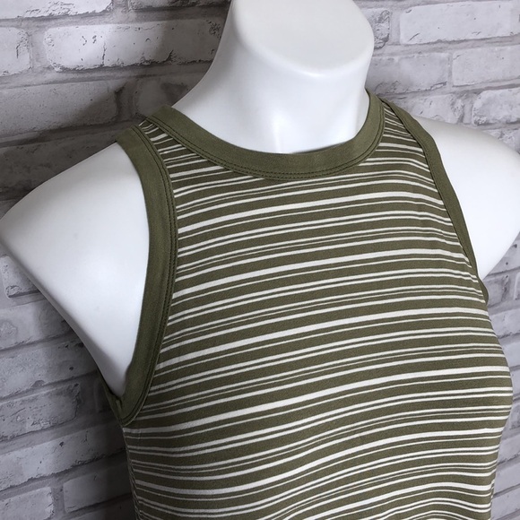 A New Day green/cream striped sleeveless dress NWT - Picture 3 of 8